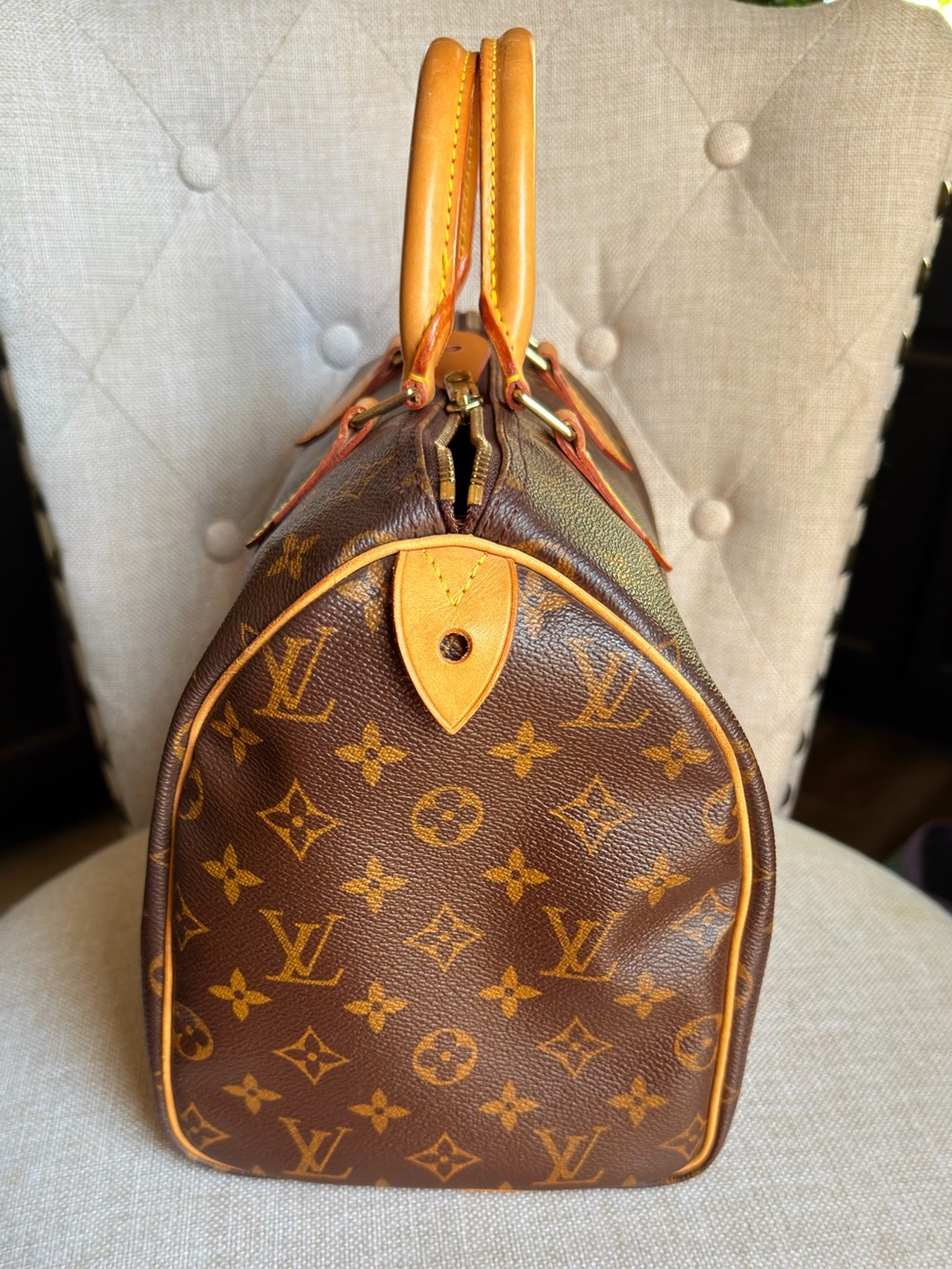 Louis Vuitton Speedy 30 Monogram Vintage Satchel Tote Bag TH1917 Lock Key Dusty - Picture 3 of 15